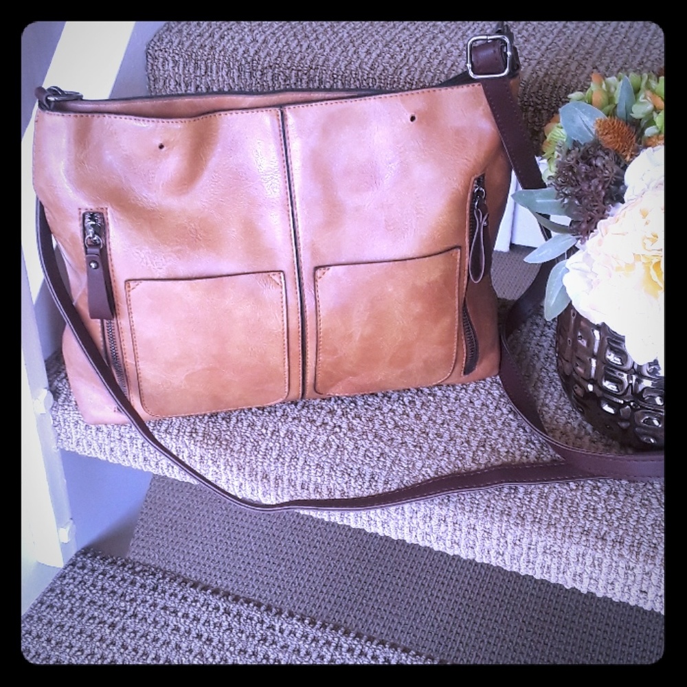 Grace Callie saddle brown leather Crossbody bag